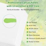 24PK Canvas Boards for Painting –4 Sizes (5x7'' 8x10'' 9x12'' 11x14'') –100% Cotton Gesso Pre-Primed Canvas for Acrylic, Oil, Watercolor, Gouache | Art Supplies for Beginner & Artists & Student