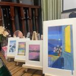 12 Pack 9 Inch Wood Easels, Easel Stand for Painting Canvases, Tripod, Kids Student Tabletop Easels for Painting, Art Craft Painting Easel Stand for Artist Adults Students