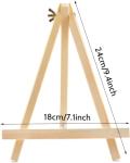 12 Pack 9 Inch Wood Easels, Easel Stand for Painting Canvases, Tripod, Kids Student Tabletop Easels for Painting, Art Craft Painting Easel Stand for Artist Adults Students