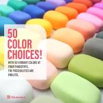 Air Dry Clay for Kids & Adults - Magic Modeling Clay Kit: 50 Vibrant Colors, 100 Googly Eyes, Soft & Safe Material - Creative Fun Arts and Crafts Set