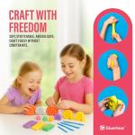 Air Dry Clay for Kids & Adults - Magic Modeling Clay Kit: 50 Vibrant Colors, 100 Googly Eyes, Soft & Safe Material - Creative Fun Arts and Crafts Set