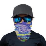 DUOLIFU Seamless Rave Bandana Neck Gaiter Balaclava Face Mask Headwear for Women Men Face Scarf Outdoor Sports,Oil Paint Art Paint