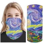 DUOLIFU Seamless Rave Bandana Neck Gaiter Balaclava Face Mask Headwear for Women Men Face Scarf Outdoor Sports,Oil Paint Art Paint