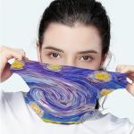 DUOLIFU Seamless Rave Bandana Neck Gaiter Balaclava Face Mask Headwear for Women Men Face Scarf Outdoor Sports,Oil Paint Art Paint