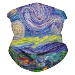 DUOLIFU Seamless Rave Bandana Neck Gaiter Balaclava Face Mask Headwear for Women Men Face Scarf Outdoor Sports,Oil Paint Art Paint