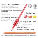 KALOUR 72 Colored Pencils for Adult Coloring Book,With Coloring Book,Zipper Slot Pencil Case,with Sharpener,Soft Core,7 Metallic Color,Ideal for Layering Blending,for Artists Beginners Kids(Pink)