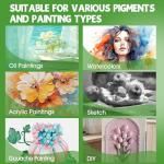 ESRICH Stretched Canvas for Painting 16x20 Inch, 6Pack Large Canvas for Painting, Primed Acid-Free Cotton Blank Canvases, Art Paint Canvases for Oil Paint,Watercolor,Acrylic Paint,Gouache and Tempera.