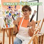 ESRICH Stretched Canvas for Painting 16x20 Inch, 6Pack Large Canvas for Painting, Primed Acid-Free Cotton Blank Canvases, Art Paint Canvases for Oil Paint,Watercolor,Acrylic Paint,Gouache and Tempera.