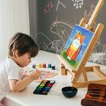 4 Packs Stretched Canvases for Painting with 3x5in,5x7in,8x10in,10x12in, Primed Canvas,Blank Painting Canvas for Oil & Acrylic Paint.