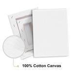 4 Packs Stretched Canvases for Painting with 3x5in,5x7in,8x10in,10x12in, Primed Canvas,Blank Painting Canvas for Oil & Acrylic Paint.