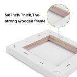 4 Packs Stretched Canvases for Painting with 3x5in,5x7in,8x10in,10x12in, Primed Canvas,Blank Painting Canvas for Oil & Acrylic Paint.