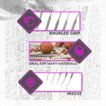 SE 12-Piece Stainless Steel Wax Carvers Set, Wax & Clay Sculpting Tools, Double Ended Carving Kit for Modeling, Sculpting and Shaping, Silver - DD312