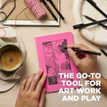 Sakura Pigma Sensei Manga Drawing Kit - Archival Black Ink Pens - Pens for Drawing Manga, Cartoon, & More - Assorted Nib Sizes - 8 Pack