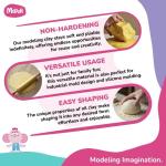 MODOH Plasticine Oil Based Modeling Clay, Non Hardening Reusable Clay, Non Toxic No Bake Professional Oil Base Sulfur Free Sculpting Clay (White)