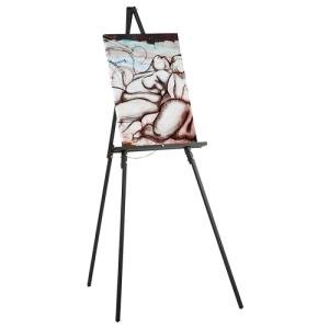 Studio Designs Art Studio Display Easel - Portable Wood Easel to Display Art Projects on Tabletops or Floors - Adjustable Height for Different Surfaces and Projects, Black