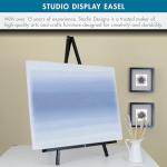 Studio Designs Art Studio Display Easel - Portable Wood Easel to Display Art Projects on Tabletops or Floors - Adjustable Height for Different Surfaces and Projects, Black