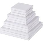 Hestya Assorted Mini Stretched Canvas - 12 Pcs, Small Square Paint Canvas for Christmas Craft (3/4/5/6 Inches)