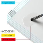 MEEDEN Stretched Canvas, 16 × 20 Inch, Pack of 6, Blank White Canvases for Painting, 100% Cotton, 8 oz Gesso-Primed, Pre-Stretched Canvas for Acrylic Oil Pouring & Airbrushing Painting