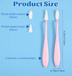 4Pcs Blending Sticks for Drawing, Paper Blending Stumps for Drawing with 40 Replacement Sponge Heads, Sketch Tools for Highlighting Shadowing Correcting