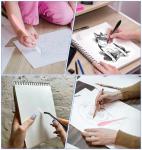 4Pcs Blending Sticks for Drawing, Paper Blending Stumps for Drawing with 40 Replacement Sponge Heads, Sketch Tools for Highlighting Shadowing Correcting