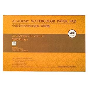 MEEDEN 8.3×12" Cotton Watercolor Paper Textured Surface Watercolor Pad, Rough Grain, 140lb/300gsm, 20 Sheets for Painting & Drawing, Wet, Mixed Media
