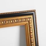 FOLKOR Finished Ornate Frame for 8x10 Canvas Paintings, Antique Black and Gold Canvas Frame for Oil Painting Art Prints, Wood Frame for Home Living Room Wall Decor (Empty Frame, No Backboard)