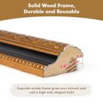 FOLKOR Finished Ornate Frame for 8x10 Canvas Paintings, Antique Black and Gold Canvas Frame for Oil Painting Art Prints, Wood Frame for Home Living Room Wall Decor (Empty Frame, No Backboard)