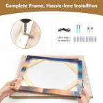 FOLKOR Finished Ornate Frame for 8x10 Canvas Paintings, Antique Black and Gold Canvas Frame for Oil Painting Art Prints, Wood Frame for Home Living Room Wall Decor (Empty Frame, No Backboard)