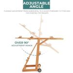 VISWIN Collapsible H-Frame Easel, Hold 1 or 2 Canvas up to 78", Tilting Flat & Adjustable Beech Wood Art Easel for Adults with Wheels, Large Artist Easel Stand for Painting - Natural