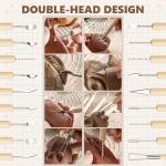 22PCS Wooden Pottery Sculpting Tools, Wood Clay Cleaning Tool Set, Ceramic Modeling Tool for Carving, Molding, Cutting, Trimming, Pottery Wheel, Crafting Supplies, Beginners, Adults, Students