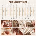 22PCS Wooden Pottery Sculpting Tools, Wood Clay Cleaning Tool Set, Ceramic Modeling Tool for Carving, Molding, Cutting, Trimming, Pottery Wheel, Crafting Supplies, Beginners, Adults, Students