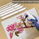 FEBSNOW 48 Pcs Blending Stump and Tortillions, Paper Art Blenders, Art Pencils, Drawing Pencils for Artists Student Sketch Drawing Tools, Drawing Supplies