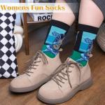 Chalier 5 Pairs Womens Fun Famous Painting Patterned Art Socks Cotton, Printed Cool Novelty Funny Socks for Women, I-oil Painting Multicolor 9 (5 Pairs)