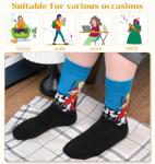 Chalier 5 Pairs Womens Fun Famous Painting Patterned Art Socks Cotton, Printed Cool Novelty Funny Socks for Women, I-oil Painting Multicolor 9 (5 Pairs)