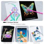KALOUR 60 Art Drawing Pencils Set,Including Oil-Based, Metallic, Watercolor, Neon, Macaron Pastel Colored Pencils.Ideal for Sketching, Coloring & DIY Crafts,Gift for Adults Kids Artists Beginner