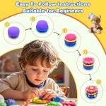 QMay Air Dry Clay 50 Colors-DIY Modeling Clay Starter Kit with Sculpting Tools, Great Gift for Artistic Kids