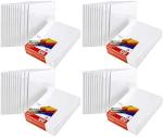 Artlicious Canvases for Painting - Pack of 48, 8 x 10 Inch Blank White Canvas Boards - 100% Cotton Art Panels for Oil, Acrylic & Watercolor Paint