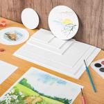 50 Sheets Watercolor Paper Bulk, 8 Sizes White Water Color Paper 140 lb/300 GSM Cold Press Watercolor Paper for Kids Child Students Adults Artists Drawing