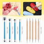Swpeet 22Pcs Modeling Clay Sculpting Tools Kits, Ball Stylus Tool, Pottery Tools, Rubber Tip Pens, Plastic Clay Tools, Sculpting Kit for Making Modeling Clay Cake Fondant Decoration,Clay,Ceramics