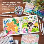 Shuttle Art Automatic Ink Control Acrylic Paint Markers, 36 Colors Brush Tip Acrylic Paint Pens for Rock Painting, Ceramic, Wood, Canvas, Glass, Stone, Fabric, Card Making, DIY & Art Supplies