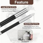 12 Pcs Oil Pastel Blending Tools Reusable Artist Blending Sponge Pen Washable Sketch Rubbing Sponge Brush Drawing Art Blenders for Artist Professional Sketch Drawing Blending Highlight Shadow