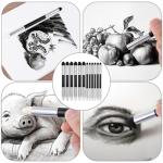 12 Pcs Oil Pastel Blending Tools Reusable Artist Blending Sponge Pen Washable Sketch Rubbing Sponge Brush Drawing Art Blenders for Artist Professional Sketch Drawing Blending Highlight Shadow