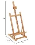 KINGART 38" High Tabletop Wooden H-Frame Studio Easel - Artists Adjustable Beechwood Painting and Display Easel, Holds Up to 22" Canvas - Portable Sturdy Table Desktop Holder Sketch Pad Stand
