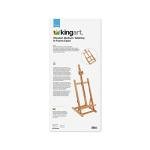 KINGART 38" High Tabletop Wooden H-Frame Studio Easel - Artists Adjustable Beechwood Painting and Display Easel, Holds Up to 22" Canvas - Portable Sturdy Table Desktop Holder Sketch Pad Stand