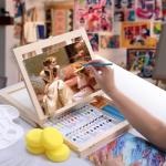 54 Pieces Watercolor Paint Set with Tabletop Easel Stand, Complete Starter Painting Art Supplies with Watercolor Paints, Canvases, Sketch Pads, Brushes and Palette for Adults Teens Kids Beginners