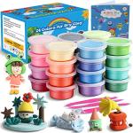 ifergoo Modeling Clay Kit for Kids - 24 Colors Magic Air Dry Clay, Ultra Light,Safe & Non-Toxic, Great DIY Gift for Age 3-12 Boys and Girls Children