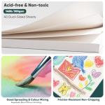 Soucolor Watercolor Paper Pad, 9"x12" Water Color Paper, 140lb/300gsm 40 Sheets Artist Painting Drawing Paper Book, Art Supplies for Adults Kids, Watercolor Paint Set, Sketchbook, Journal, Notebook