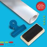 Discovery™ 3-in-1 Tabletop Dry Erase Chalkboard Painting Art Easel, Includes Paper Roll and Oversized Clip, 17 x 15 Inch Wood Frame, Perfect for Children 3+ | Foldable/Portable for Countertop Play