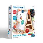 Discovery™ 3-in-1 Tabletop Dry Erase Chalkboard Painting Art Easel, Includes Paper Roll and Oversized Clip, 17 x 15 Inch Wood Frame, Perfect for Children 3+ | Foldable/Portable for Countertop Play