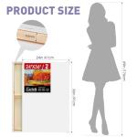 ESRICH Stretched Canvas for Painting 24x36 Inch, 2 Pack Large Canvas for Painting, Primed Acid-Free Cotton Blank Canvases 24x36 Inch, Large Painting Canvas for Oil Paint,Watercolor,Acrylic Paint.